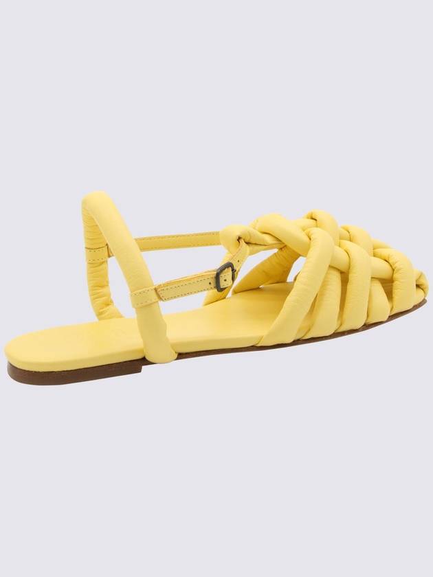 Hereu Yellow Leather Cabersa Sandals - HEREU - BALAAN 2