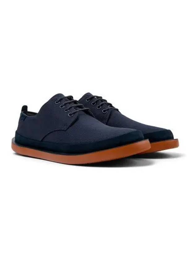 Men's Wagon Calfskin Hemp Oxford Shoes Blue - CAMPER - BALAAN 1