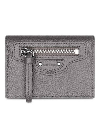 Neo Classic Logo Tri-Fold Half Wallet Grey - BALENCIAGA - BALAAN 1