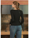 Effloresce V-neck Wrap Knit Top Black - MICANE - BALAAN 6