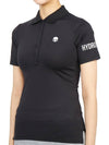 Women's Golf Logo Short Sleeve PK Shirt Black - HYDROGEN - BALAAN 3