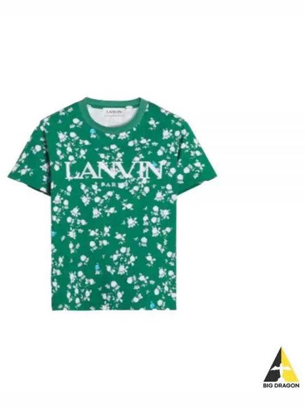 24 RWTS0030J101 474 Logo embroidered short sleeve t shirt - LANVIN - BALAAN 1