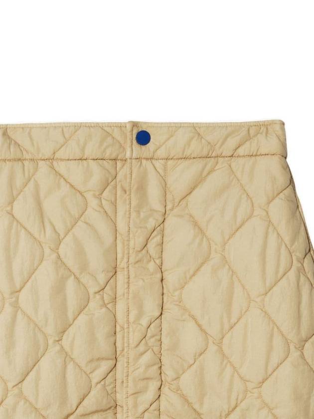 Quilted Nylon A-Line Skirt Beige - BURBERRY - BALAAN 3