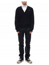 Bold Fox Head Patch Regular Cardigan Black - MAISON KITSUNE - BALAAN 4