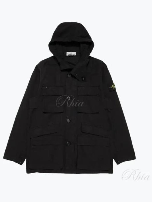 Men's Logo Patch Pocket Detail Jacket Black - STONE ISLAND - BALAAN 2