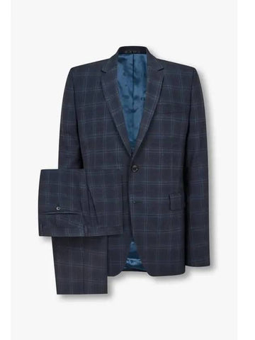 Tartan check pattern wool single suit dark navy - PAUL SMITH - BALAAN 1