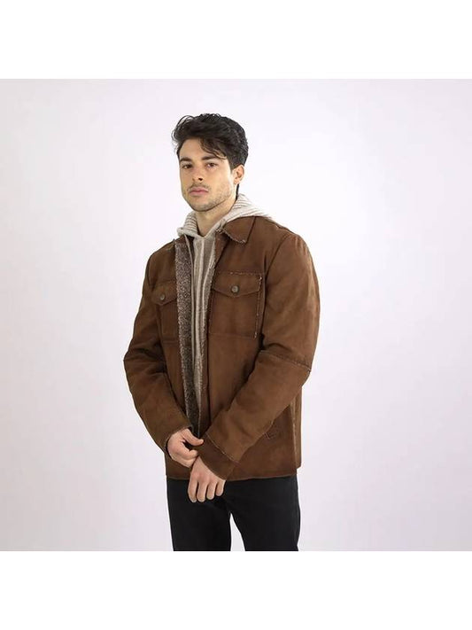 Italian pocket point brown goat leather jacket ALJP124 - IKALOOOK - BALAAN 2