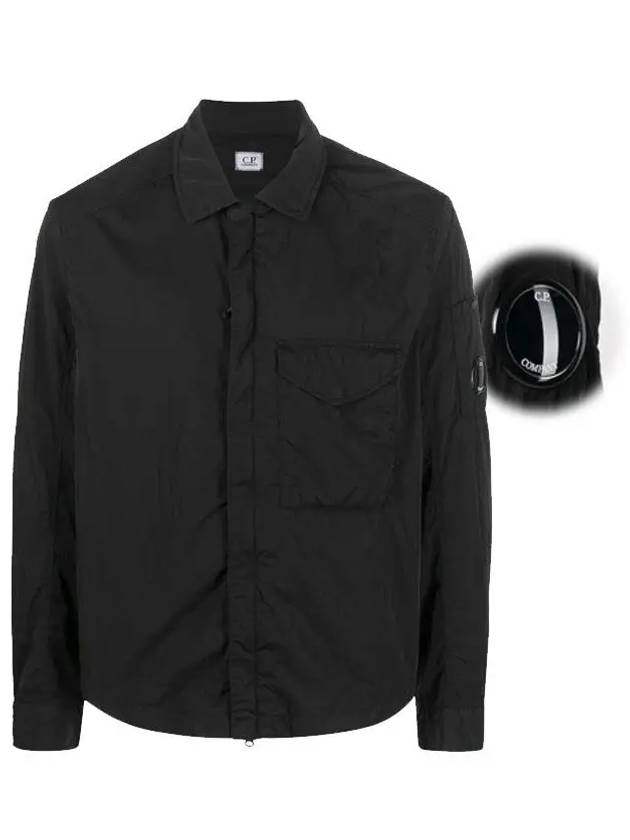 Men's Chrome R Over Shirt Zip Up Jacket Black - CP COMPANY - BALAAN 2