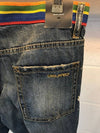 Men's Rainbow Dirty Back Pocket Embroidery Slim Fit Jeans 74LA0386 - DSQUARED2 - BALAAN 10