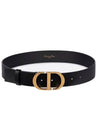 30 Montaigne Leather Belt Black - DIOR - BALAAN 1