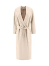 S Women's AMIE Belted Long Sleeved Single Coat Ecru - MAX MARA - BALAAN.