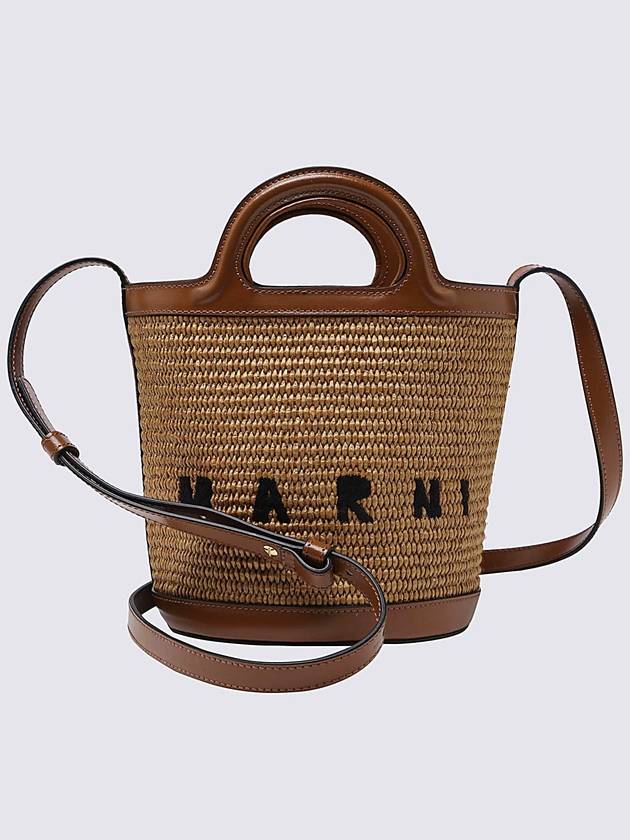 Tropicalia Small Bucket Bag Brown - MARNI - BALAAN 6