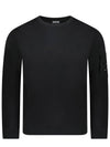 Light Fleece Crew Neck Sweatshirt Black - CP COMPANY - BALAAN 2