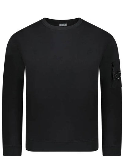 Light Fleece Crew Neck Sweatshirt Black - CP COMPANY - BALAAN 2