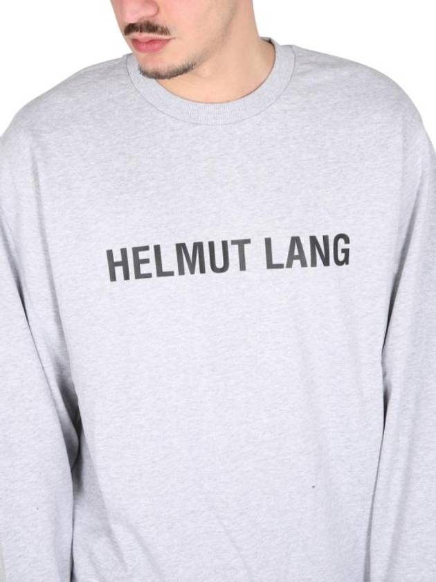 Core Crew Neck Logo Sweatshirt Grey - HELMUT LANG - BALAAN 5