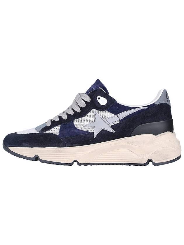 Star Running Sole Suede Low Top Sneakers Grey Navy - GOLDEN GOOSE - BALAAN 4