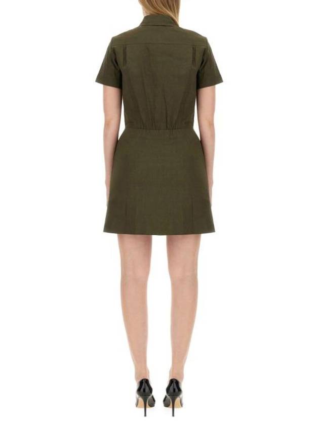 short dress O0203605 F5J Free dark olive - THEORY - BALAAN 4