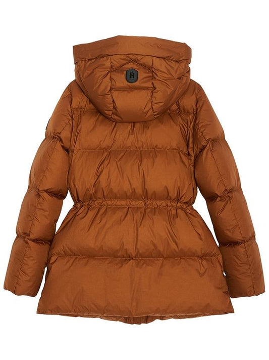 FREYA COGNAC Women s Hooded Padded Jumper Jacket Relaxed Fit - MACKAGE - BALAAN 2