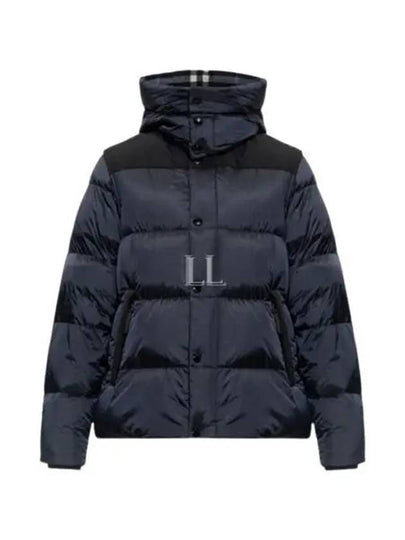 Detachable Sleeve Hooded Short Padding Navy - BURBERRY - BALAAN 2