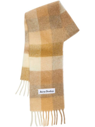 Check Mohair Muffler White Beige - ACNE STUDIOS - BALAAN 2