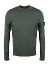 Waffen Patch Crew Neck Wool Knit Top Khaki - STONE ISLAND - BALAAN 2