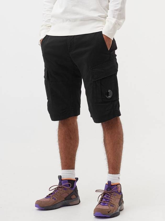 Ottoman Cargo Shorts Black - CP COMPANY - BALAAN 2