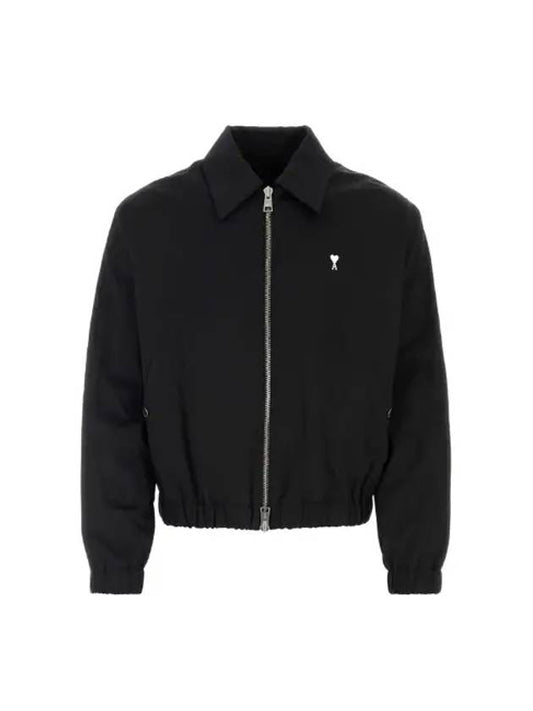 De Coeur Logo Zip-up Jacket Jacket Black - AMI - BALAAN 2