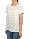 Magno Linen Short Sleeve T-Shirt White - MAX MARA - BALAAN 3