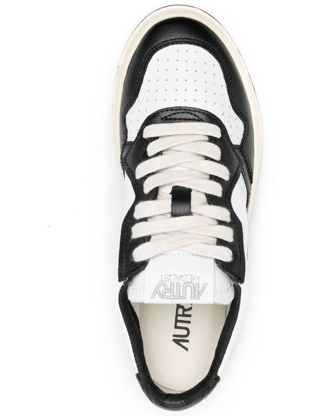 Medalist Leather Low Top Sneakers White Black - AUTRY - BALAAN 4