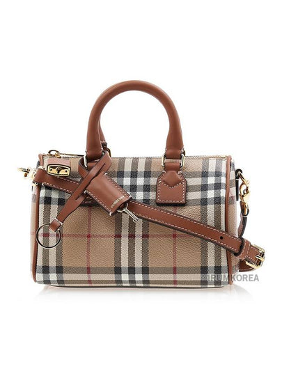 Check Mini Bowling Bag Archive Beige Briar Brown - BURBERRY - BALAAN 2