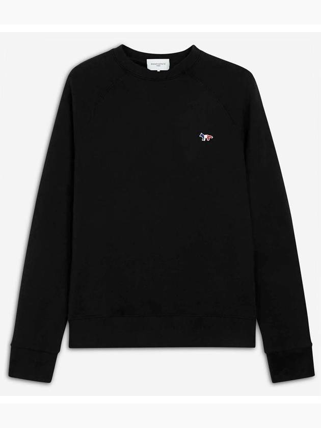 Tricolor Fox Patch Sweatshirt Black - MAISON KITSUNE - BALAAN 2