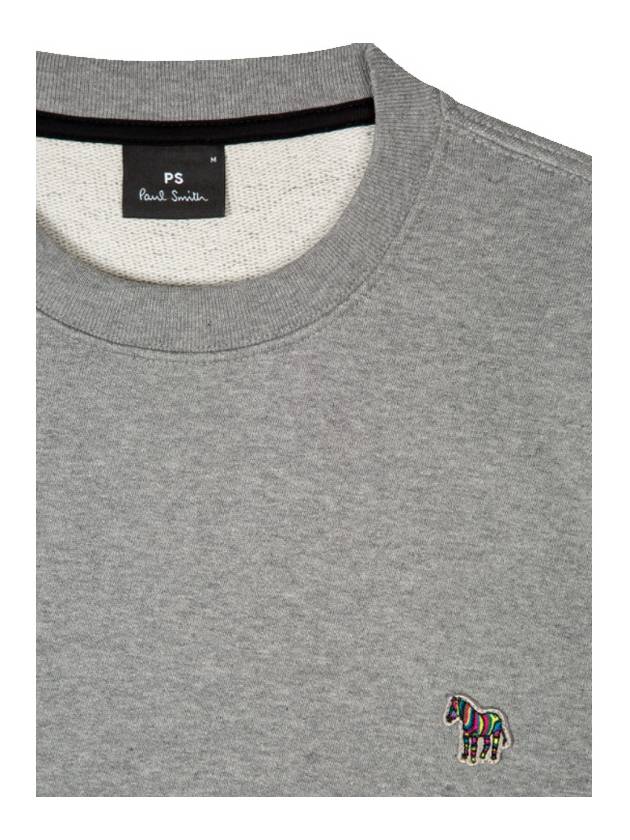 Zebra Logo Cotton Sweatshirt Grey - PAUL SMITH - BALAAN 4