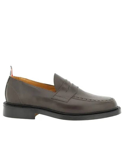 RWB Tab Leather Moccasin Loafers Brown - THOM BROWNE - BALAAN 2