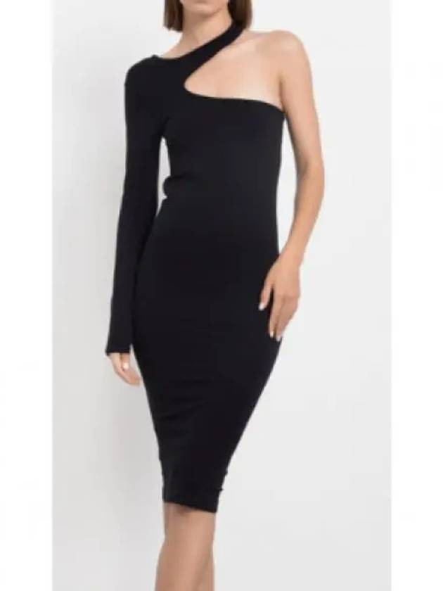 Women's Cut Out Midi Dress Black - HELMUT LANG - BALAAN 2