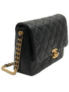 Black Grained Calfskin Caviar Gold Plated Flap Melody Chain Shoulder Bag AS3165 - CHANEL - BALAAN 4