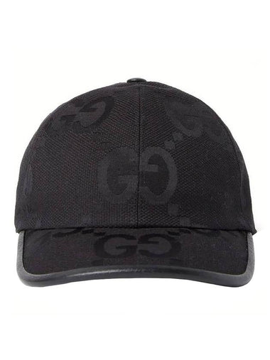 Jumbo GG Ball Cap Black - GUCCI - BALAAN 1