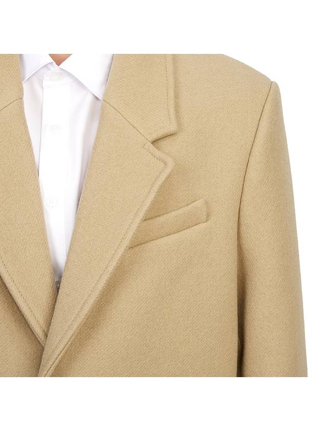 Two Button Wool Single Coat Champagne - AMI - BALAAN 10