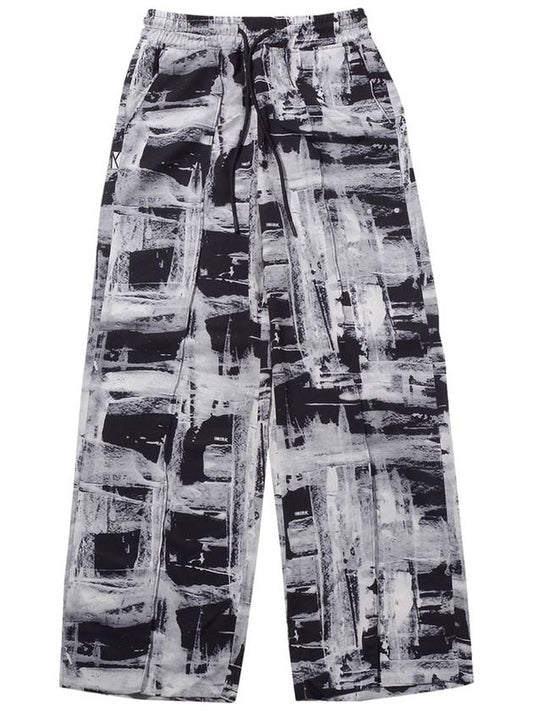 Print Pin Tuck Banding Wide Pants White - IMIRK - BALAAN 1