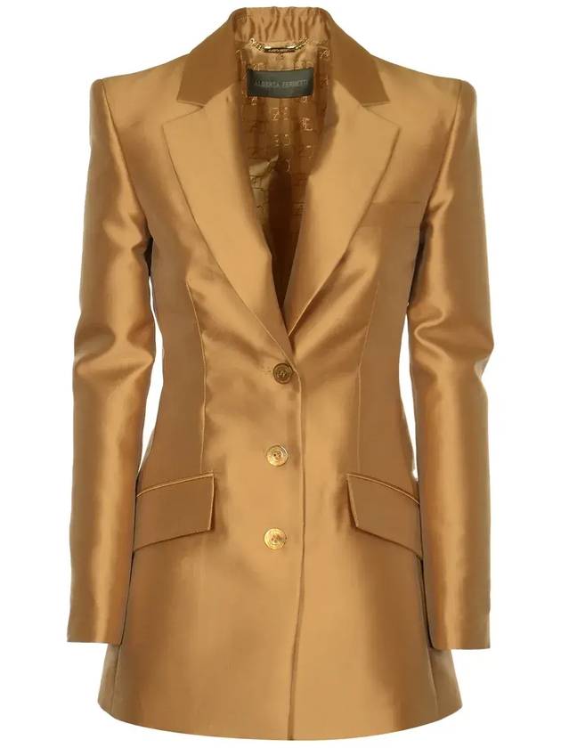 Single Breasted Tailored Satin Blazer A05091625 0149 - ALBERTA FERRETTI - BALAAN 1