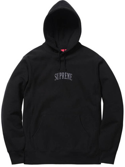 Glitter Arc Hooded Sweatshirt Black - SUPREME - BALAAN 1