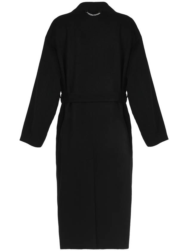 Collarless Cashmere Single Coat Black - ILROZE - BALAAN 3