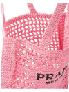 Crochet Tote Bag Petal Pink - PRADA - BALAAN 4