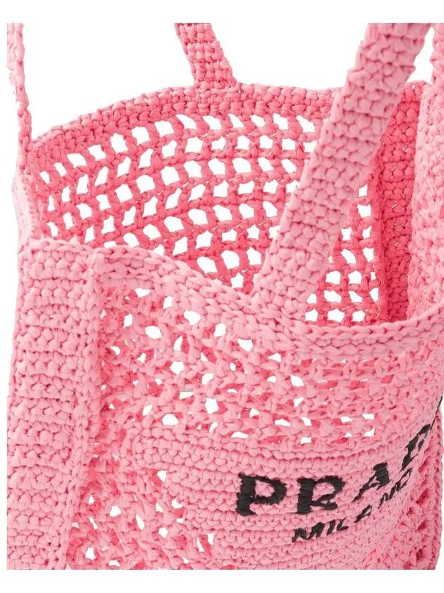 Crochet Tote Bag Petal Pink - PRADA - BALAAN 4