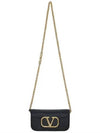 V Logo Small Shoulder Bag Black - VALENTINO - BALAAN 7