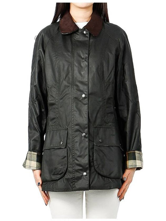 Beadnell Wax Zip-up Jacket Sage - BARBOUR - BALAAN 2