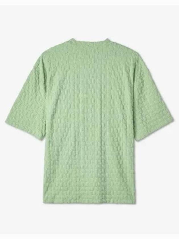 Logo Embossing Crew Neck Short Sleeve T-Shirt Green - SUNNEI - BALAAN 3