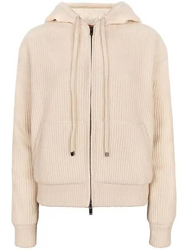 Beige Eight Ranch Wool Cashmere Hood Zip up ATRENCH 002 1209784 - MAX MARA - BALAAN 1