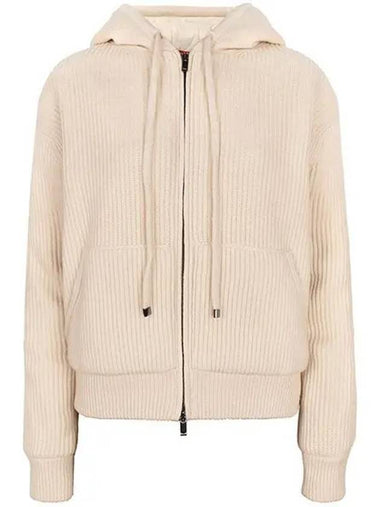 Beige Eight Ranch Wool Cashmere Hood Zip up ATRENCH 002 1209784 - MAX MARA - BALAAN 1