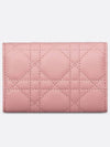 XS Lady Cannage Lambskin Half Wallet Antique Pink - DIOR - BALAAN 5