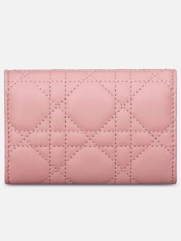 XS Lady Cannage Lambskin Half Wallet Antique Pink - DIOR - BALAAN 5